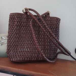 Liz Claiborne Brown Woven Purse